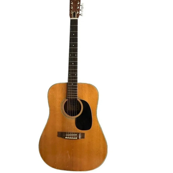 Vintage El Degas F-175 Serial No 1973 Natural Made in Japan Acoustic Guitar El - Picture 1 of 15